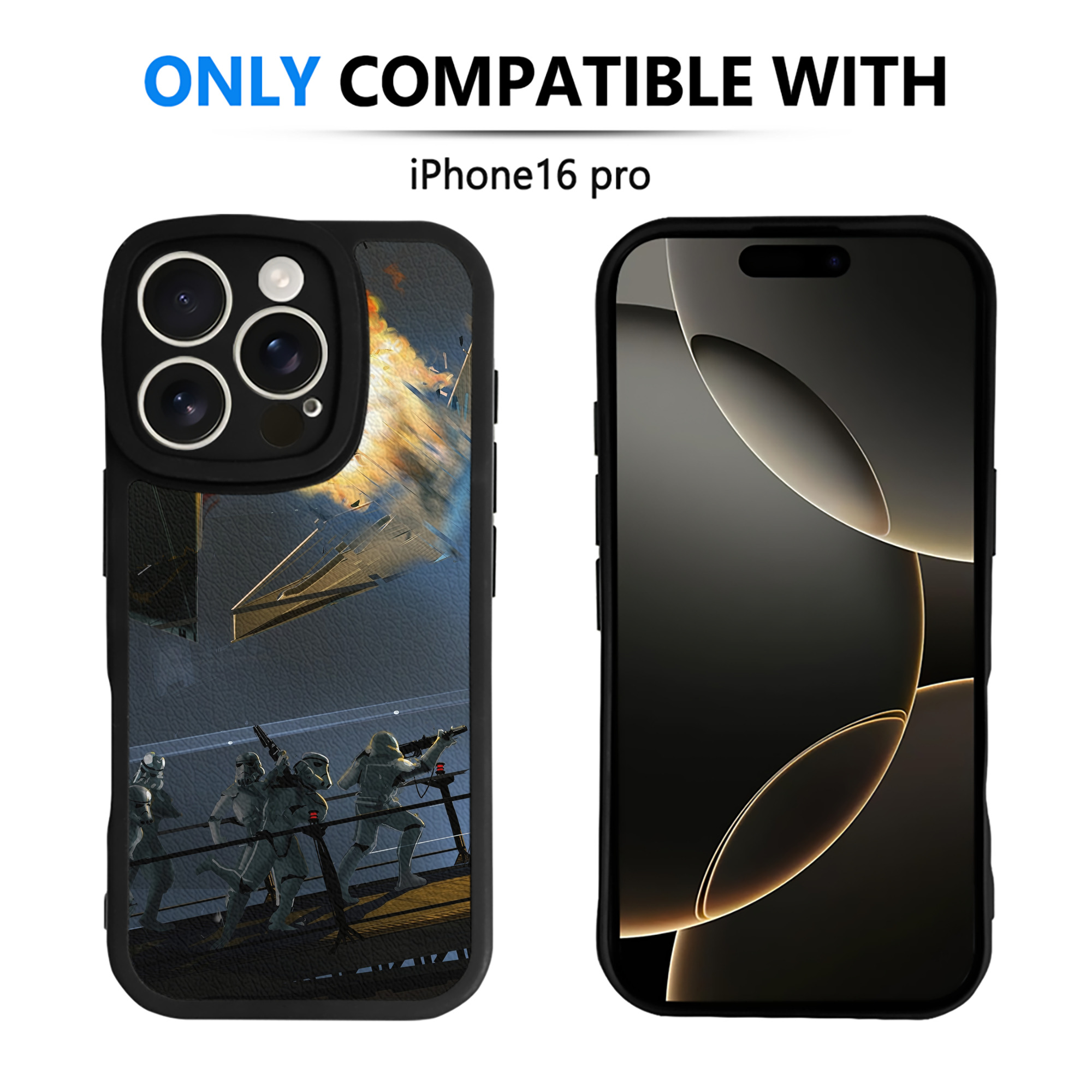 （画像用） スター・ウォーズ Star Wars 【iPhone 16シリーズ対応】シリコンスマホケース（レザー調） 材質：シリコン